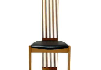 Post-Modern Slatted High Back Dining Room Chairs by Pietro Costantini, 1980s